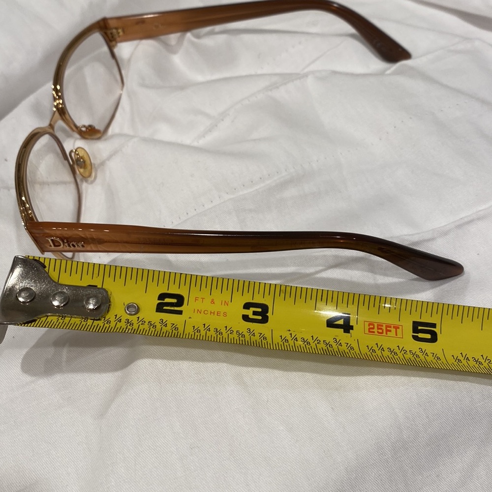 Christian Dior eye glasses made in Italy brown gold - Picture 10 of 16